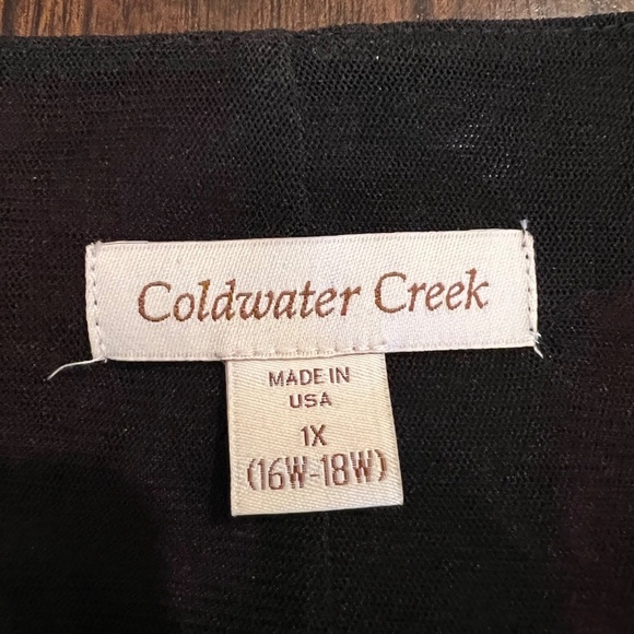 Coldwater Creek Abstract Wrap with Deep red & Black colors, Size 1X - Picture 7 of 11